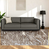 5' X 8' Brown Abstract Area Rug - Homeroots - Flyclothing LLC