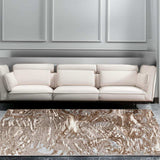 8' X 11' Brown Abstract Area Rug - Homeroots - Flyclothing LLC