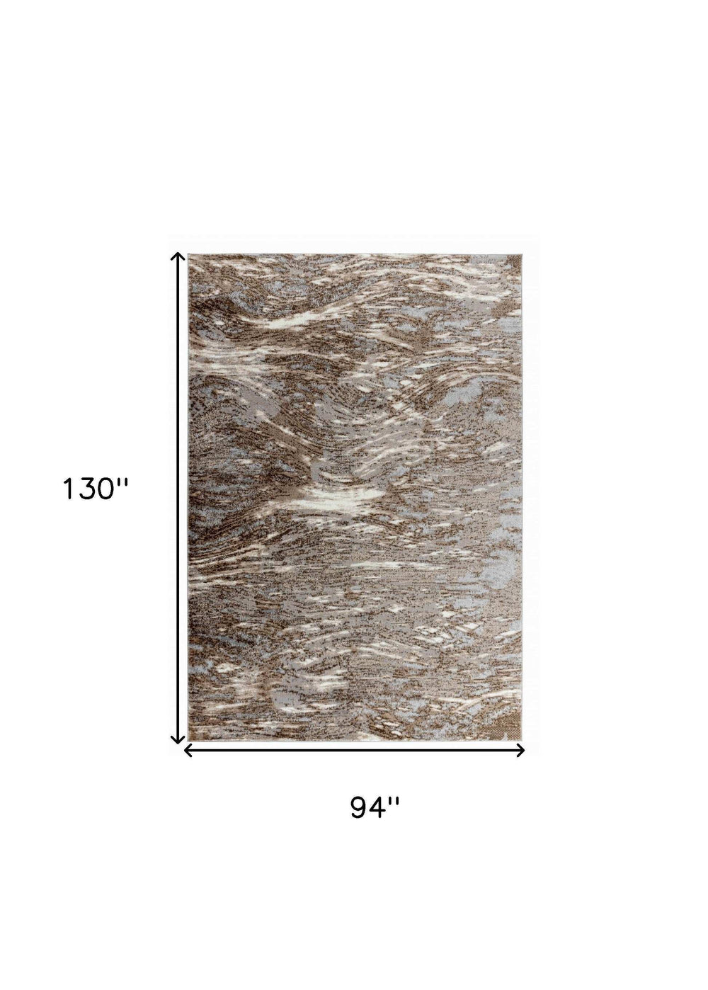 8' X 11' Brown Abstract Area Rug - Homeroots - Flyclothing LLC