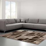 7' X 10' Brown Geometric Area Rug - Homeroots - Flyclothing LLC