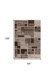 8' X 11' Brown Geometric Area Rug - Homeroots - Flyclothing LLC