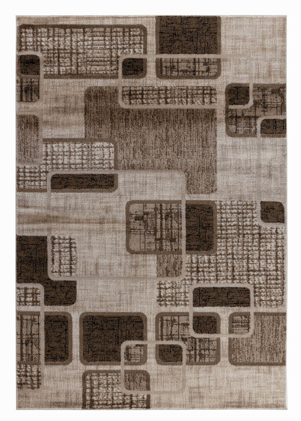 8' X 11' Brown Geometric Area Rug - Homeroots - Flyclothing LLC