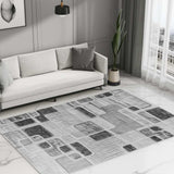 5' X 8' Grey Geometric Area Rug - Homeroots - Flyclothing LLC