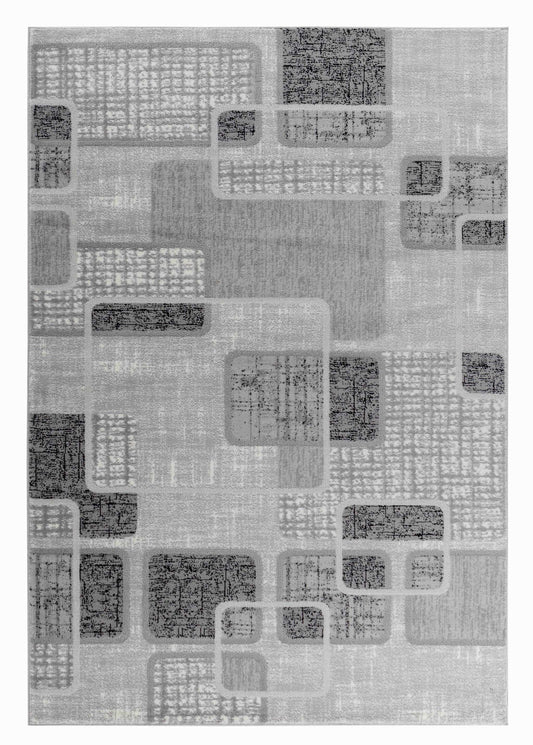 5' X 8' Grey Geometric Area Rug - Homeroots - Flyclothing LLC