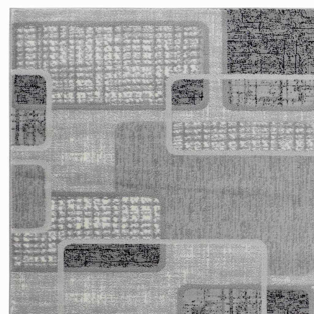 8' X 11' Grey Geometric Area Rug - Homeroots - Flyclothing LLC
