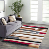 5' X 8' Brown Abstract Area Rug - Homeroots - Flyclothing LLC