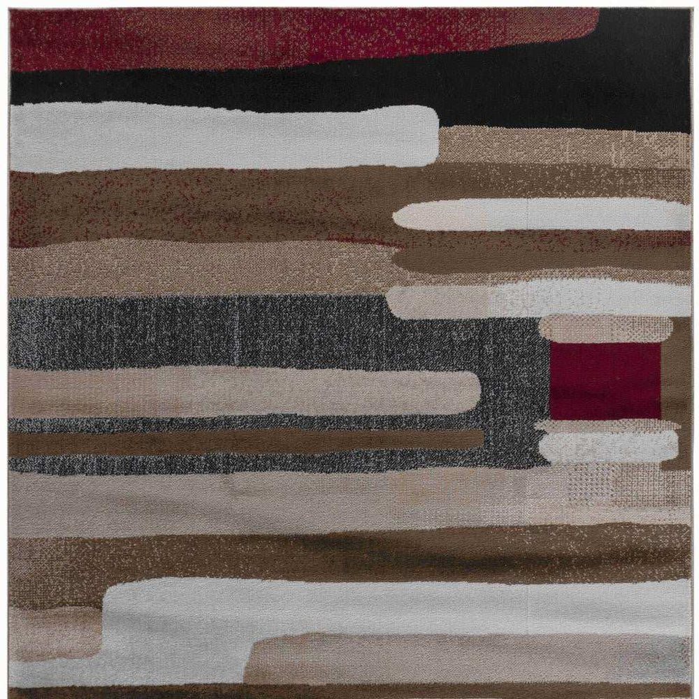 8' X 11' Brown Abstract Area Rug - Homeroots - Flyclothing LLC