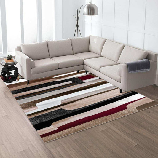 8' X 11' Brown Abstract Area Rug - Homeroots - Flyclothing LLC
