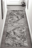 2' X 10' Grey Abstract Area Rug - Homeroots - Flyclothing LLC