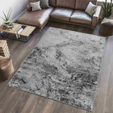5' X 8' Grey Abstract Area Rug - Homeroots - Flyclothing LLC