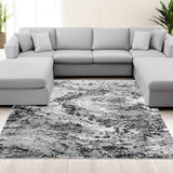 7' X 10' Grey Abstract Area Rug - Homeroots - Flyclothing LLC