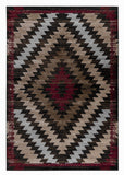 5' X 8' Brown Geometric Area Rug - Homeroots - Flyclothing LLC