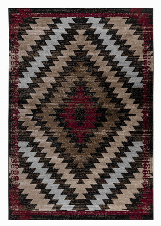 8' X 11' Brown Geometric Area Rug - Homeroots - Flyclothing LLC
