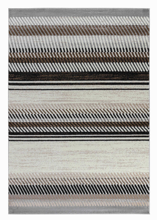 4' X 6' Beige Striped Area Rug - Homeroots - Flyclothing LLC