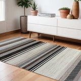7' X 10' Beige Striped Area Rug - Homeroots - Flyclothing LLC