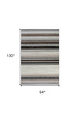 8' X 11' Beige Striped Area Rug - Homeroots - Flyclothing LLC