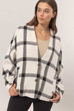 HYFVE Plaid Long Sleeve Jacket with Side Slit Pockets - Trendsi - Flyclothing LLC