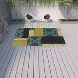 9' X 13' Brown Geometric Stain Resistant Indoor Outdoor Area Rug - Homeroots - Flyclothing LLC