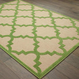 4' X 5' Green Geometric Stain Resistant Indoor Outdoor Area Rug - Homeroots - Flyclothing LLC