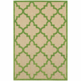 7' X 10' Green Geometric Stain Resistant Indoor Outdoor Area Rug - Homeroots - Flyclothing LLC