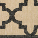 2' X 8' Beige and Black Geometric Stain Resistant Indoor Outdoor Area Rug - Homeroots - Flyclothing LLC