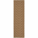2' X 8' Tan Geometric Stain Resistant Indoor Outdoor Area Rug - Homeroots - Flyclothing LLC