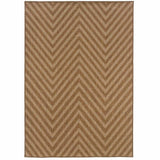 7' X 10' Tan Geometric Stain Resistant Indoor Outdoor Area Rug - Homeroots - Flyclothing LLC