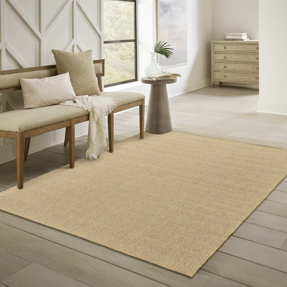 2' X 4' Beige Stain Resistant Indoor Outdoor Area Rug - Homeroots - Flyclothing LLC