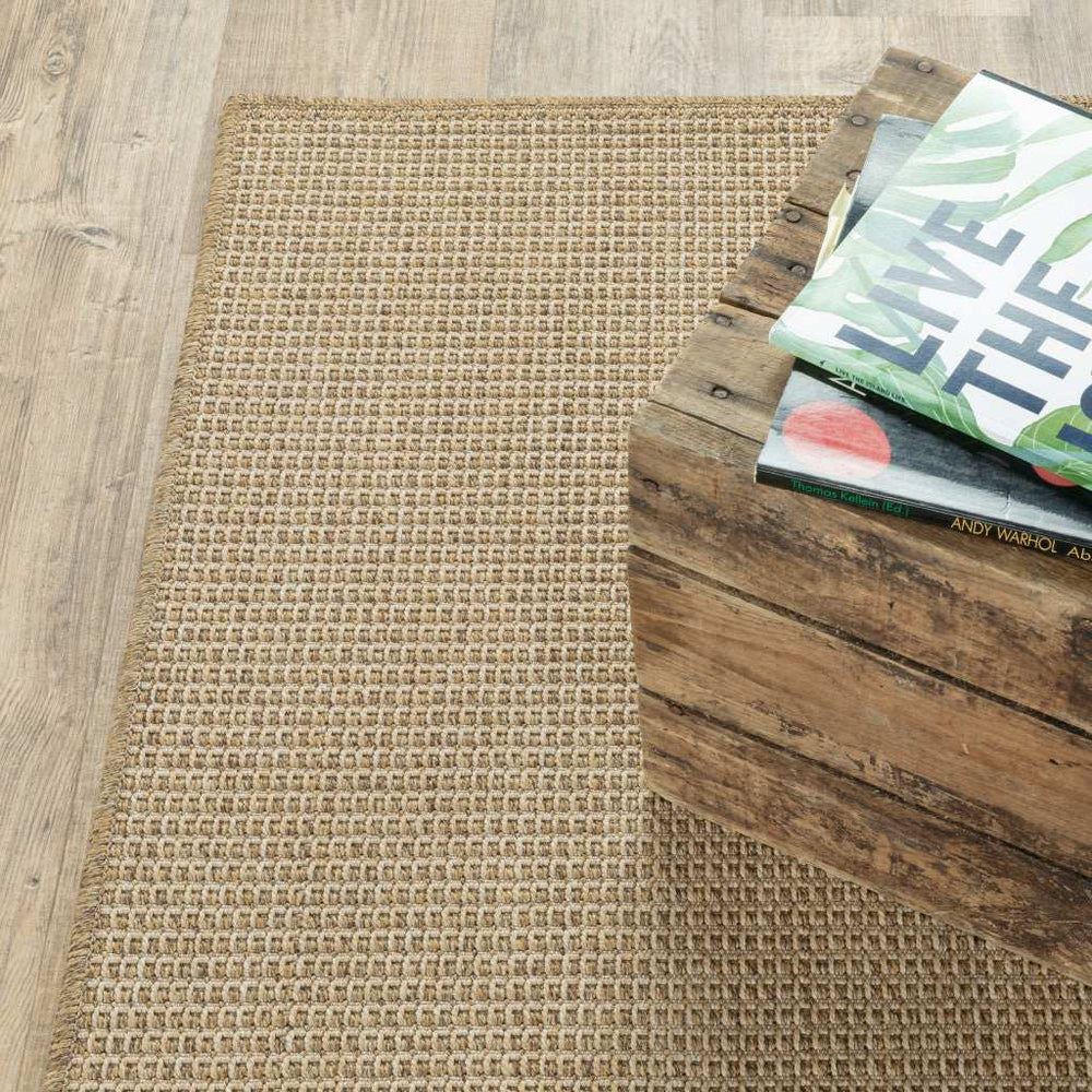 2' X 4' Beige Stain Resistant Indoor Outdoor Area Rug - Homeroots - Flyclothing LLC