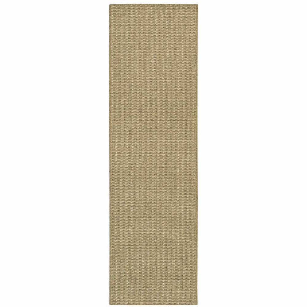 2' X 8' Beige Stain Resistant Indoor Outdoor Area Rug - Homeroots - Flyclothing LLC