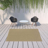 7' X 10' Beige Stain Resistant Indoor Outdoor Area Rug - Homeroots - Flyclothing LLC