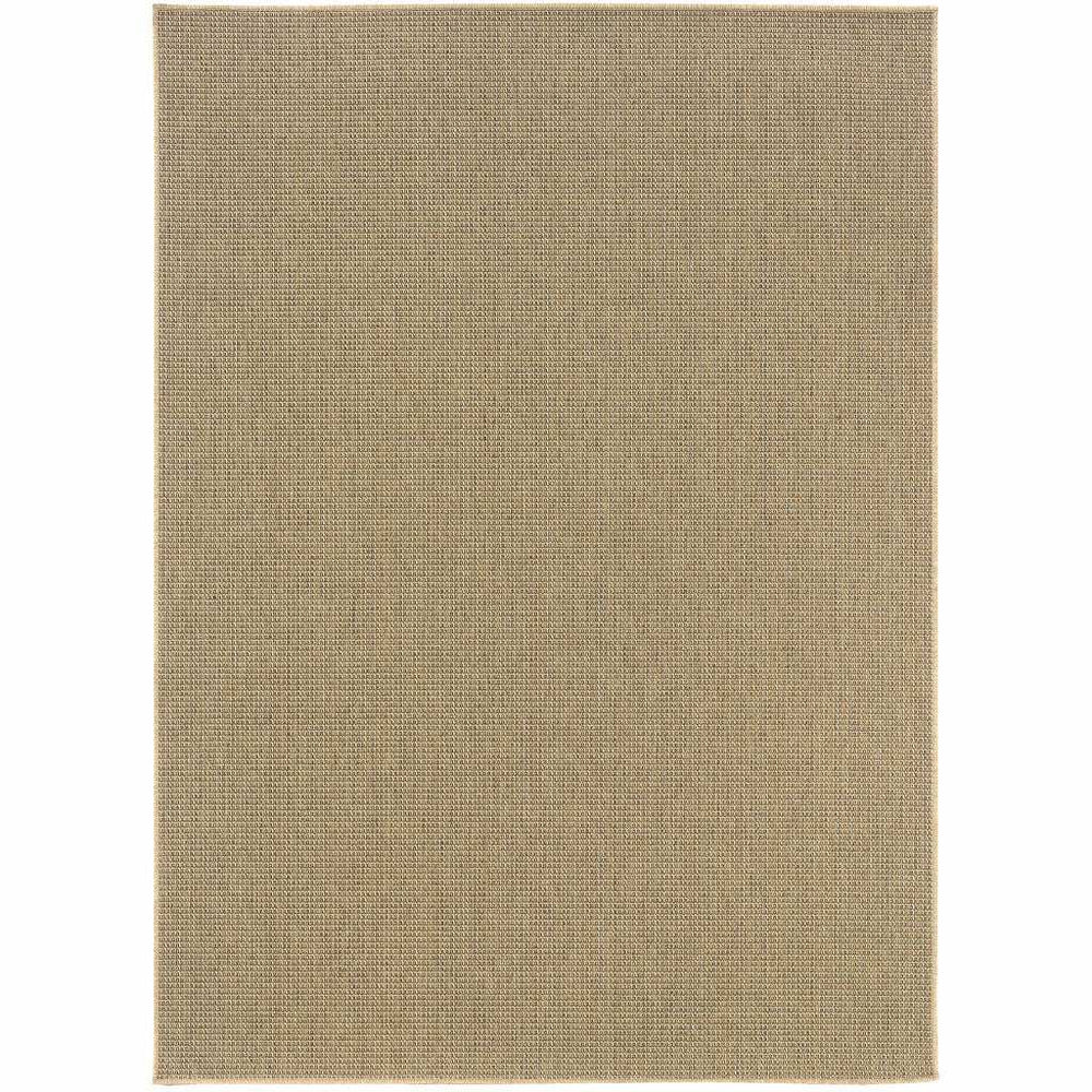 8' X 11' Beige Stain Resistant Indoor Outdoor Area Rug - Homeroots - Flyclothing LLC