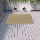 9' X 13' Beige Stain Resistant Indoor Outdoor Area Rug - Homeroots - Flyclothing LLC