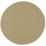 8' X 8' Beige Round Stain Resistant Indoor Outdoor Area Rug - Homeroots - Flyclothing LLC