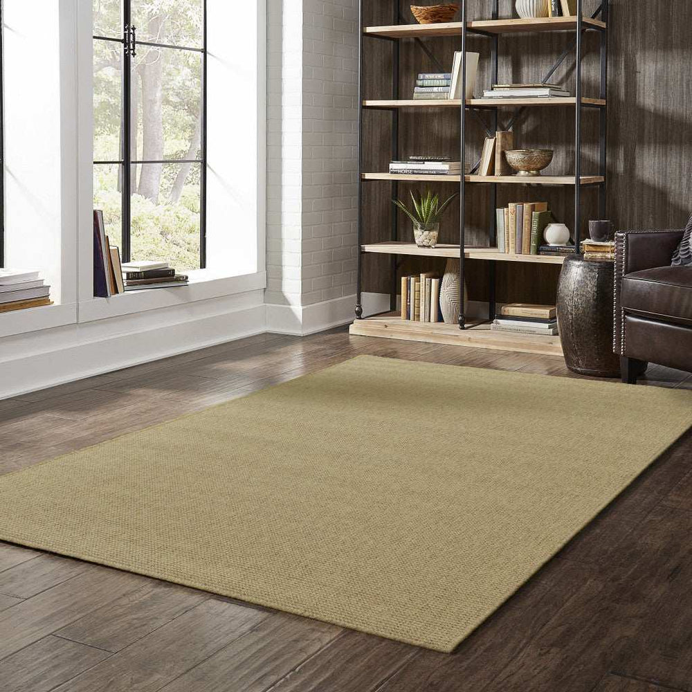 2' X 4' Tan Stain Resistant Indoor Outdoor Area Rug - Homeroots - Flyclothing LLC