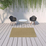 5' X 8' Tan Stain Resistant Indoor Outdoor Area Rug - Homeroots - Flyclothing LLC
