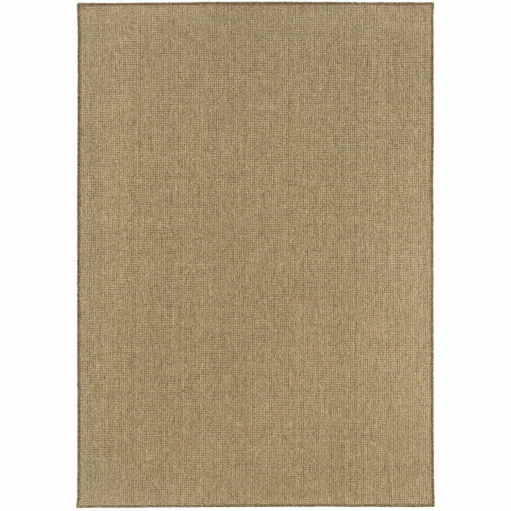 5' X 8' Tan Stain Resistant Indoor Outdoor Area Rug - Homeroots - Flyclothing LLC