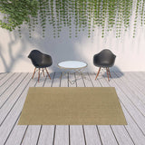 7' X 10' Tan Stain Resistant Indoor Outdoor Area Rug - Homeroots - Flyclothing LLC