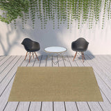 8' X 11' Tan Stain Resistant Indoor Outdoor Area Rug - Homeroots - Flyclothing LLC