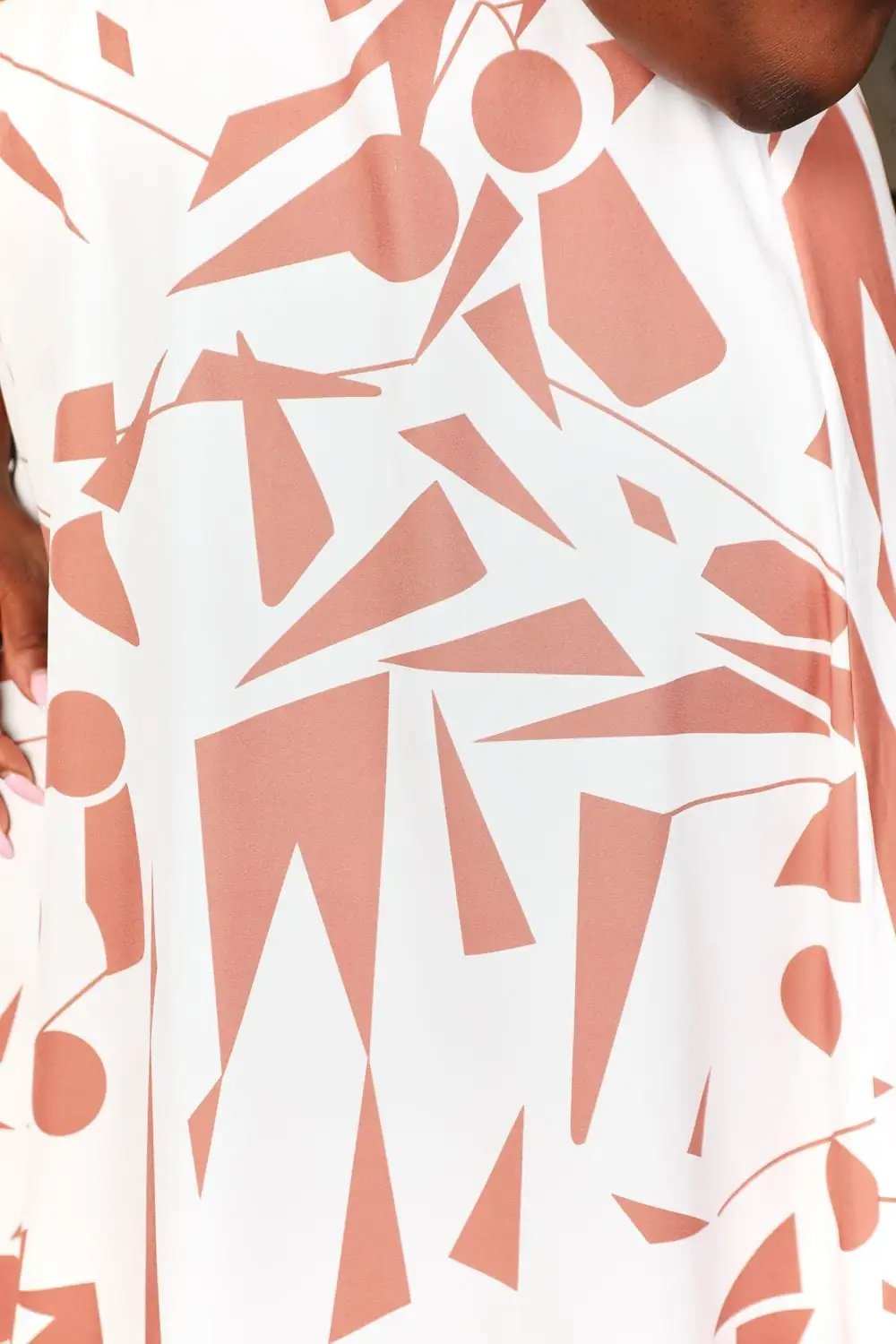 Printed Surplice Balloon Sleeve Dress - Trendsi - Flyclothing LLC