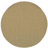 8' X 8' Tan Round Stain Resistant Indoor Outdoor Area Rug - Homeroots - Flyclothing LLC