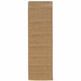2' X 8' Tan Striped Stain Resistant Indoor Outdoor Area Rug - Homeroots - Flyclothing LLC