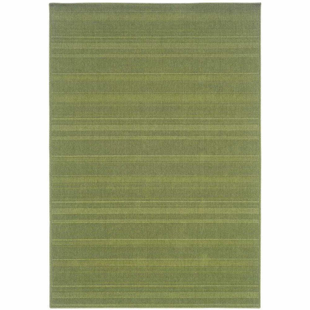 9' X 13' Green Stain Resistant Indoor Outdoor Area Rug - Homeroots - Flyclothing LLC