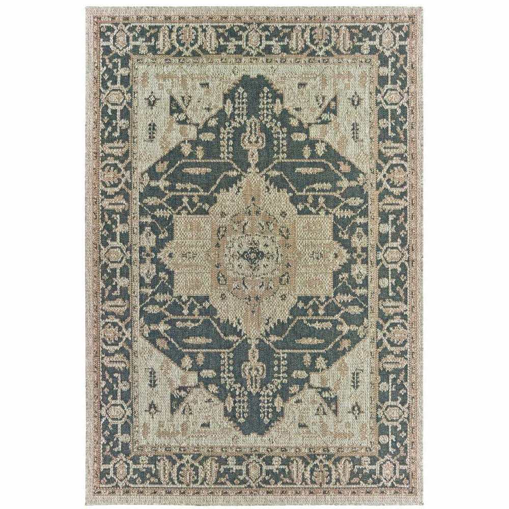 5' X 7' Gray Oriental Stain Resistant Indoor Outdoor Area Rug - Homeroots - Flyclothing LLC