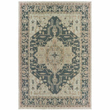 7' X 9' Gray Oriental Stain Resistant Indoor Outdoor Area Rug - Homeroots - Flyclothing LLC