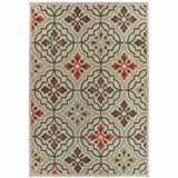 10' X 13' Gray Geometric Stain Resistant Indoor Outdoor Area Rug - Homeroots - Flyclothing LLC