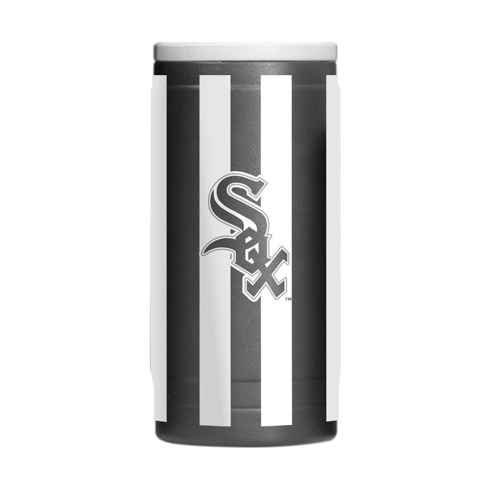 Chicago White Sox 12oz Striped Powdercoat SlimCan Coolie - Logo Brands - Flyclothing LLC