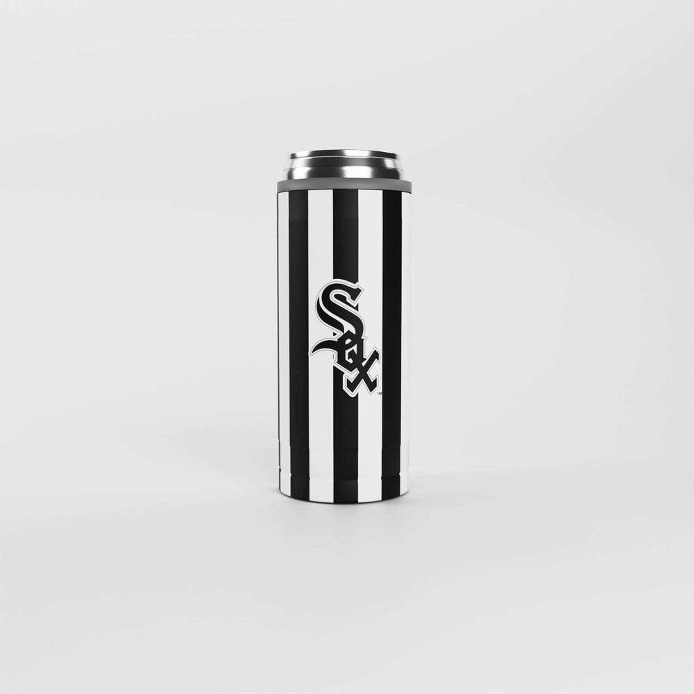 Chicago White Sox 12oz Striped Powdercoat SlimCan Coolie - Logo Brands - Flyclothing LLC