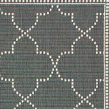 8' X 11' Gray and Ivory Geometric Stain Resistant Indoor Outdoor Area Rug - Homeroots - Flyclothing LLC