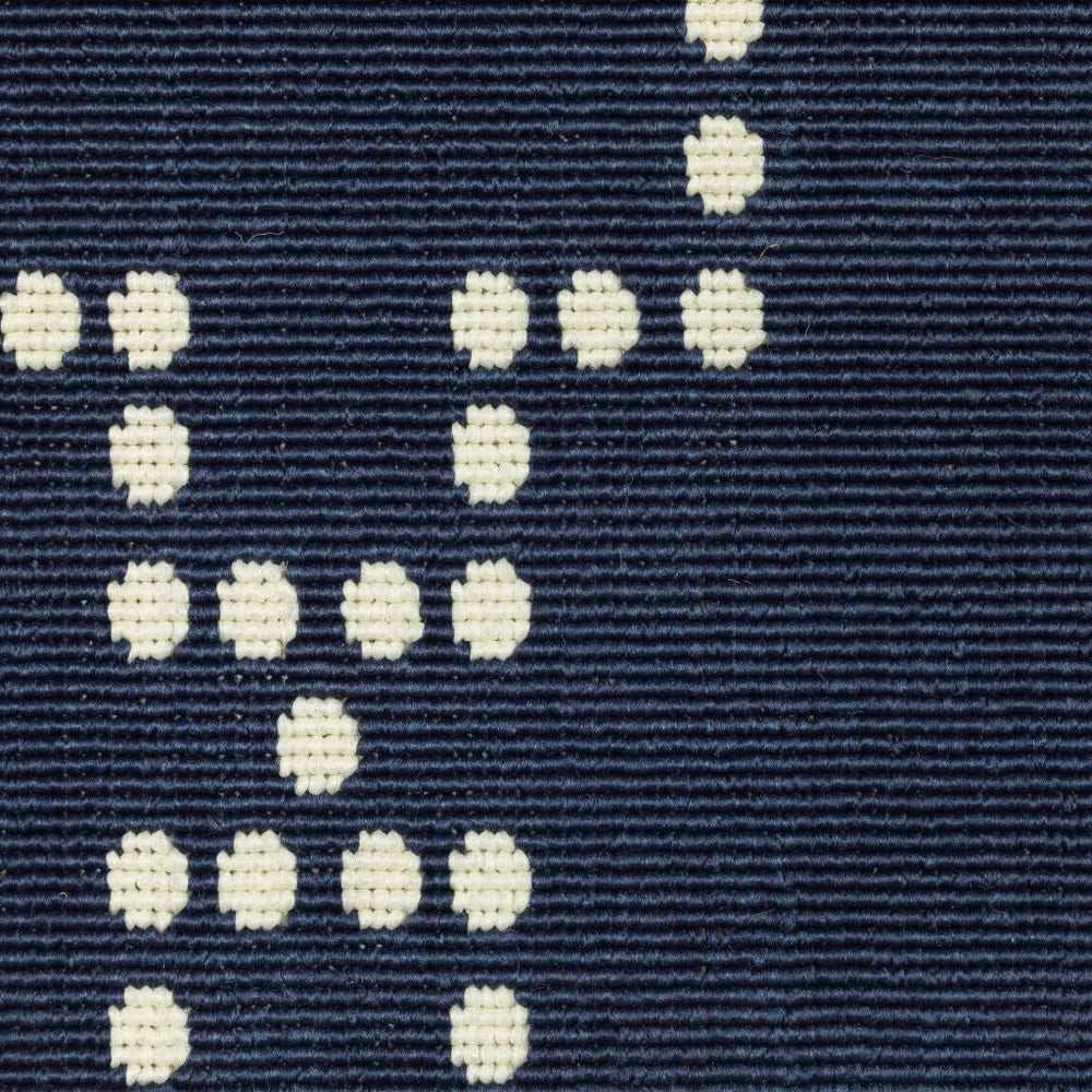 8' X 8' Blue and Ivory Round Geometric Stain Resistant Indoor Outdoor Area Rug - Homeroots - Flyclothing LLC